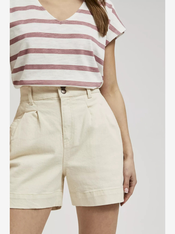 Moodo Béžové dámske šortky Moodo