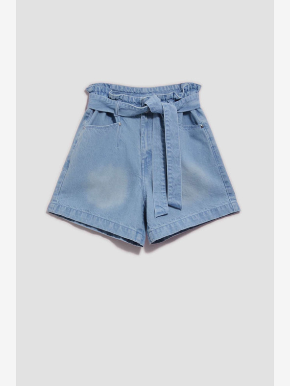 Moodo Modré dámske džínsové šortky Moodo