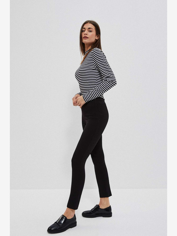 Moodo Čierne dámske nohavice Moodo