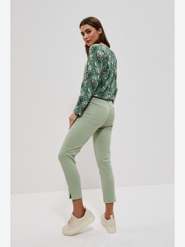 Moodo Svetlozelené dámske nohavice Moodo