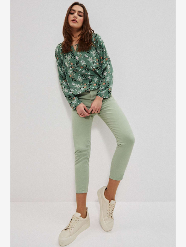 Moodo Svetlozelené dámske nohavice Moodo