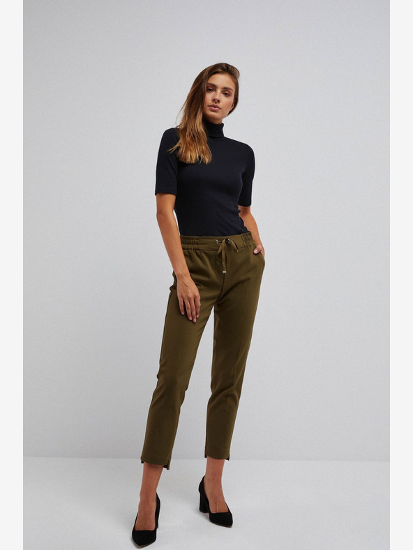 Moodo Zelené dámske nohavice Moodo