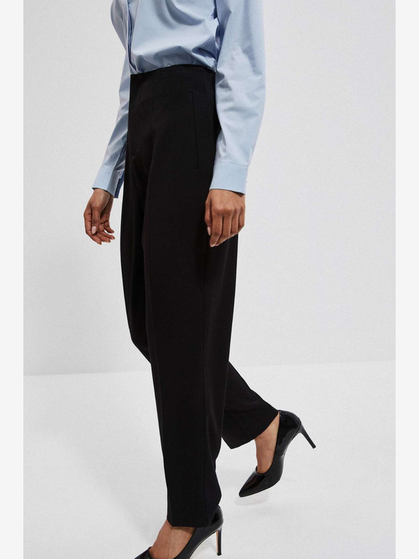 Moodo Čierne dámske nohavice Moodo