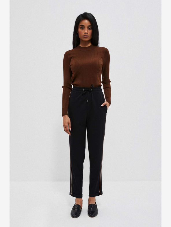 Moodo Čierne dámske nohavice Moodo