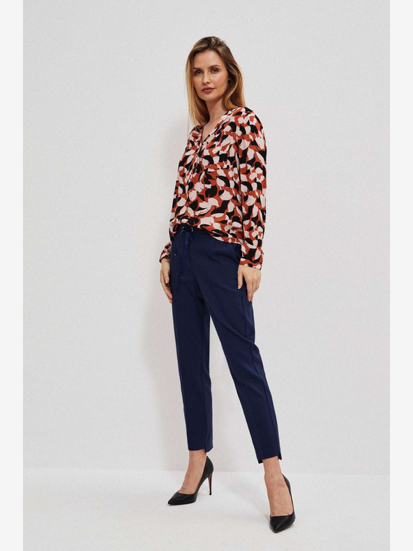 Moodo Tmavomodré dámske nohavice Moodo