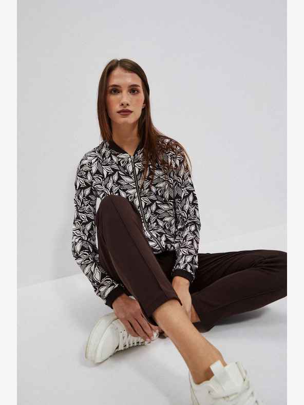 Moodo Hnedé dámske nohavice Moodo