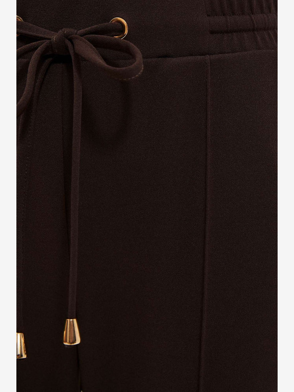 Moodo Hnedé dámske nohavice Moodo