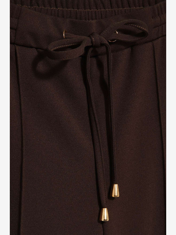 Moodo Hnedé dámske nohavice Moodo