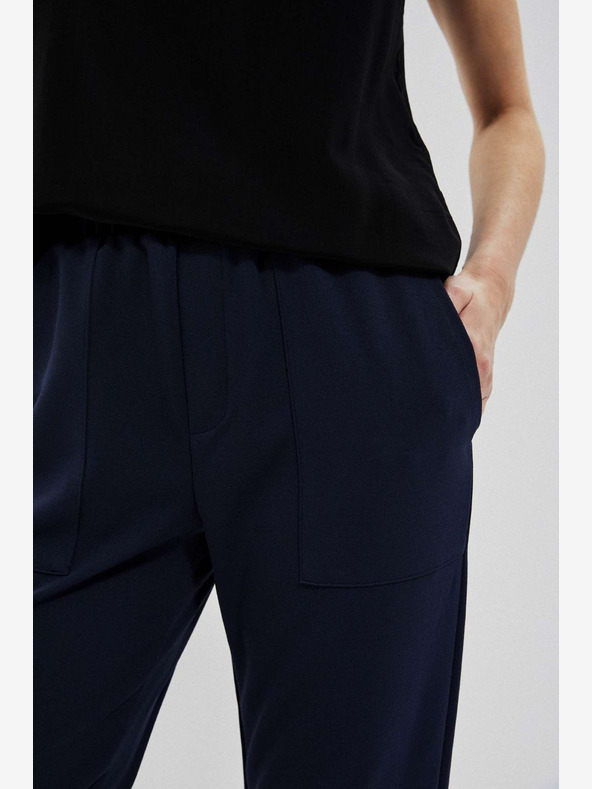 Moodo Tmavomodré dámske nohavice Moodo