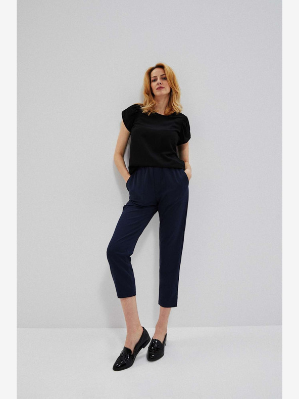 Moodo Tmavomodré dámske nohavice Moodo