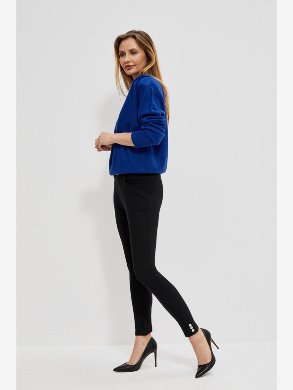 Moodo Čierne dámske nohavice Moodo