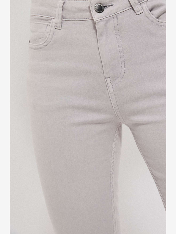 Moodo Svetlošedé dámske nohavice Moodo