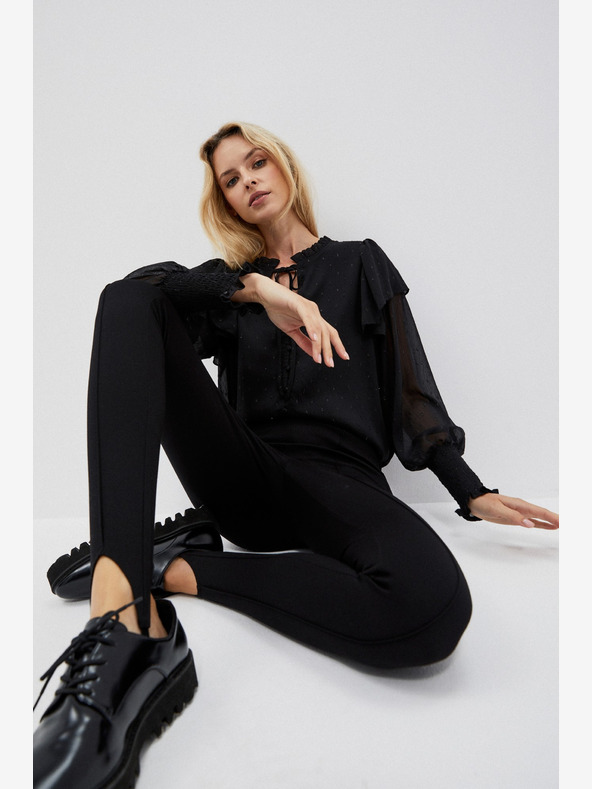 Moodo Čierne dámske nohavice Moodo