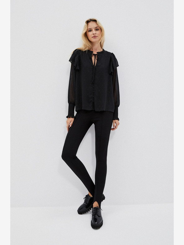 Moodo Čierne dámske nohavice Moodo