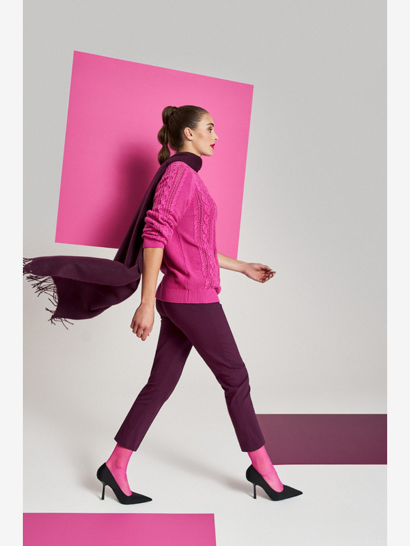 Moodo Moodo Dámske bordové nohavice