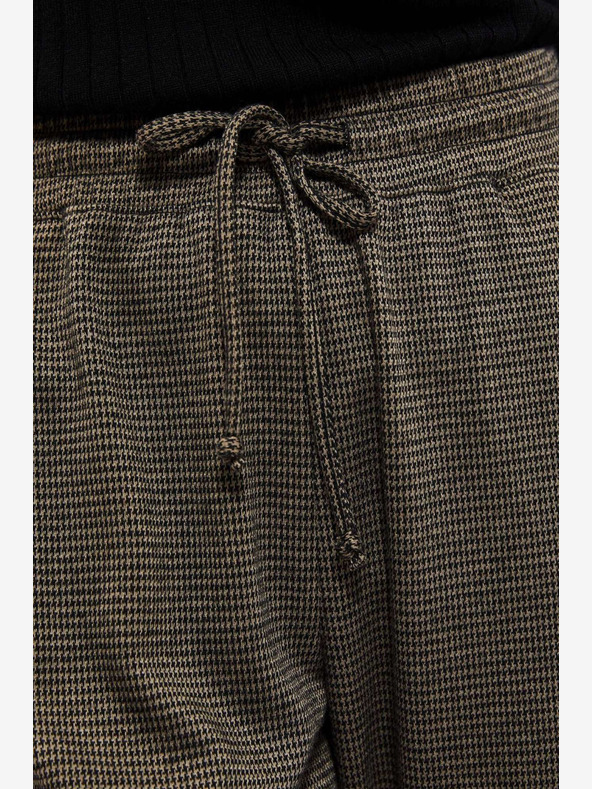 Moodo Moodo Čierno-hnedé dámske nohavice