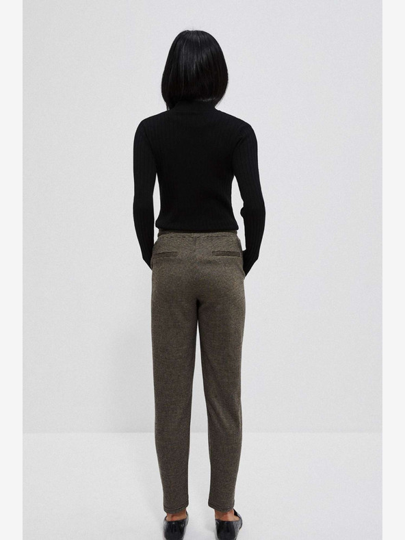 Moodo Moodo Čierno-hnedé dámske nohavice