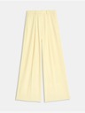 Marks & Spencer Tkané nohavice so širokými nohavicami a skladaným predným dielom Marks & Spencer žltá