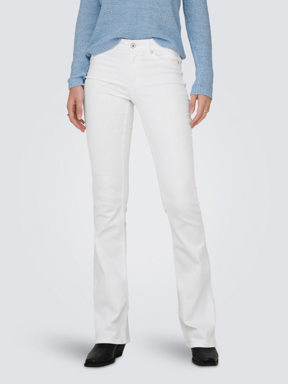 ONLY Biele dámske skinny džínsy ONLY