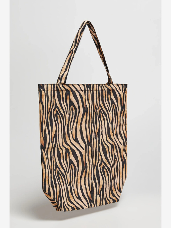 Moodo Bielo-hnedá dámska vzorovaná kabelka Moodo