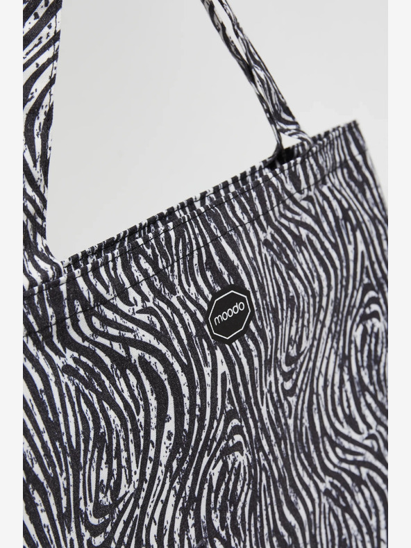 Moodo Bielo-čierna dámska vzorovaná taška Moodo
