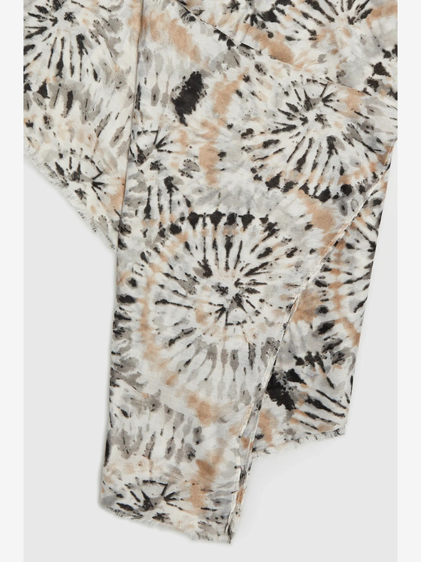 Moodo Béžová dámska vzorovaná šatka Moodo