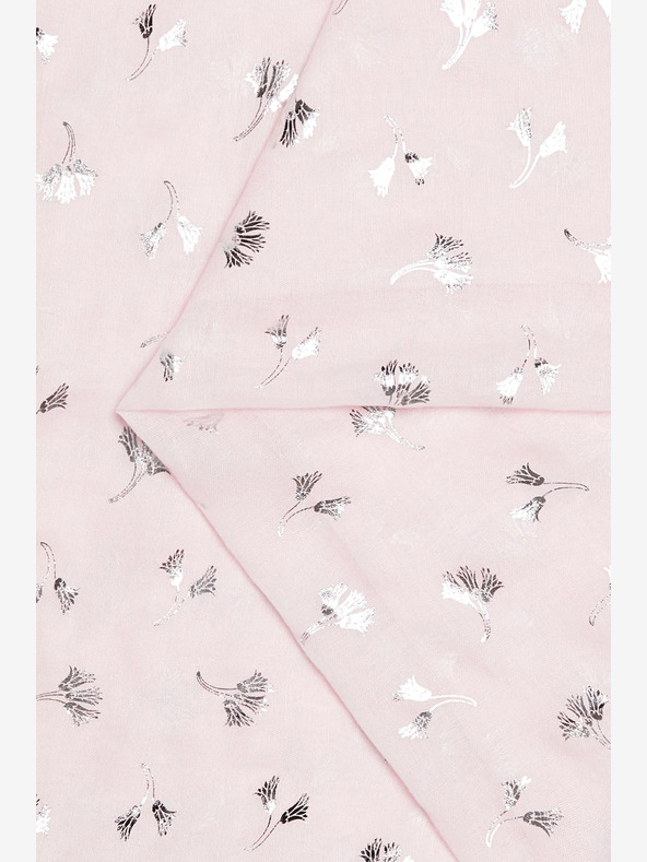 Moodo Svetloružový dámsky vzorovaný šál Moodo