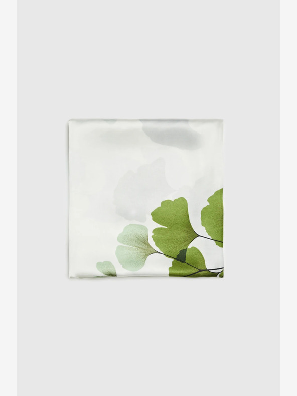 Moodo Bielo-zelená dámska vzorovaná šatka Moodo