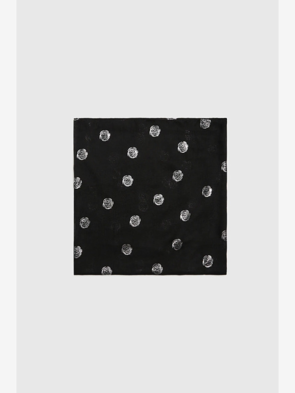 Moodo Čierny dámsky bodkovaný šál Moodo