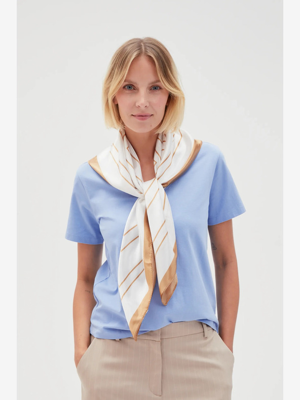 Moodo Biely dámsky vzorovaný šál Moodo