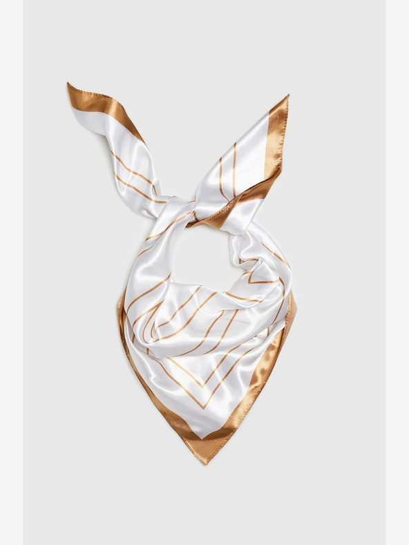 Moodo Biely dámsky vzorovaný šál Moodo