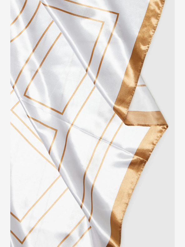 Moodo Biely dámsky vzorovaný šál Moodo