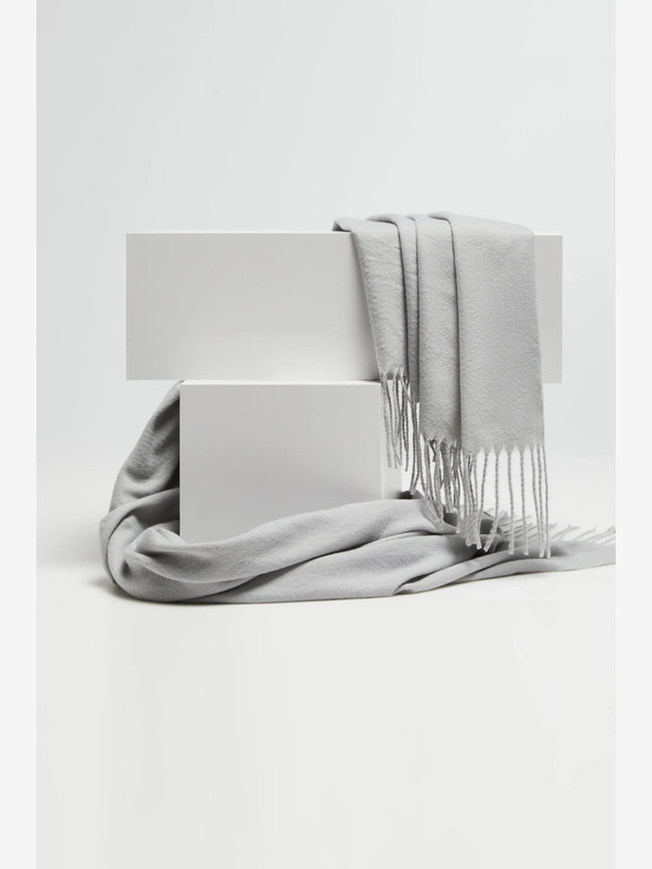 Moodo Svetlosivá dámska šatka Moodo