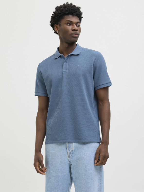 Jack & Jones Modré pánske polo tričko Jack & Jones