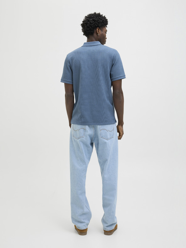 Jack & Jones Modré pánske polo tričko Jack & Jones