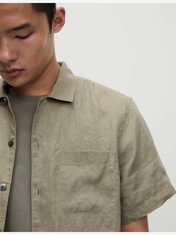 Marks & Spencer Čisté ľanové tričko Marks & Spencer hnedé