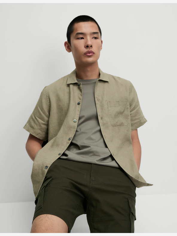 Marks & Spencer Čisté ľanové tričko Marks & Spencer hnedé