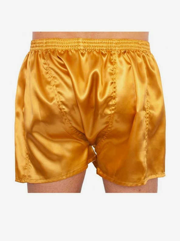Styx Pánske klasické elastické šortky Styx saténové zlaté