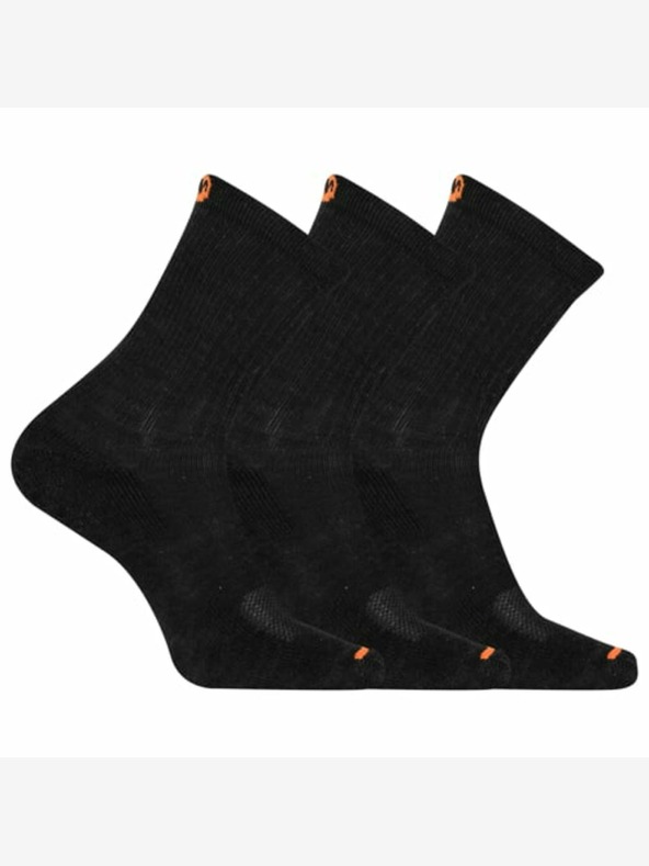Merrell Ponožky Merrell MEA33564C3B2 BLACK CUSHIONED COTTON CREW