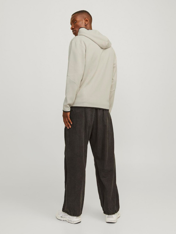 Jack & Jones Jack & Jones Pánska béžová mikina s kapucňou