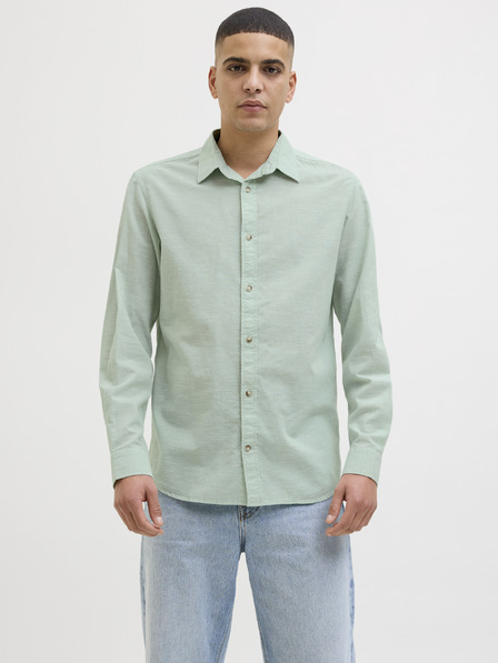 Jack & Jones Svetlozelená pánska košeľa Jack & Jones ESUMMER