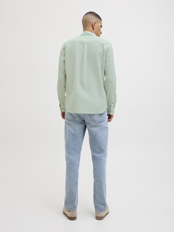 Jack & Jones Svetlozelená pánska košeľa Jack & Jones ESUMMER