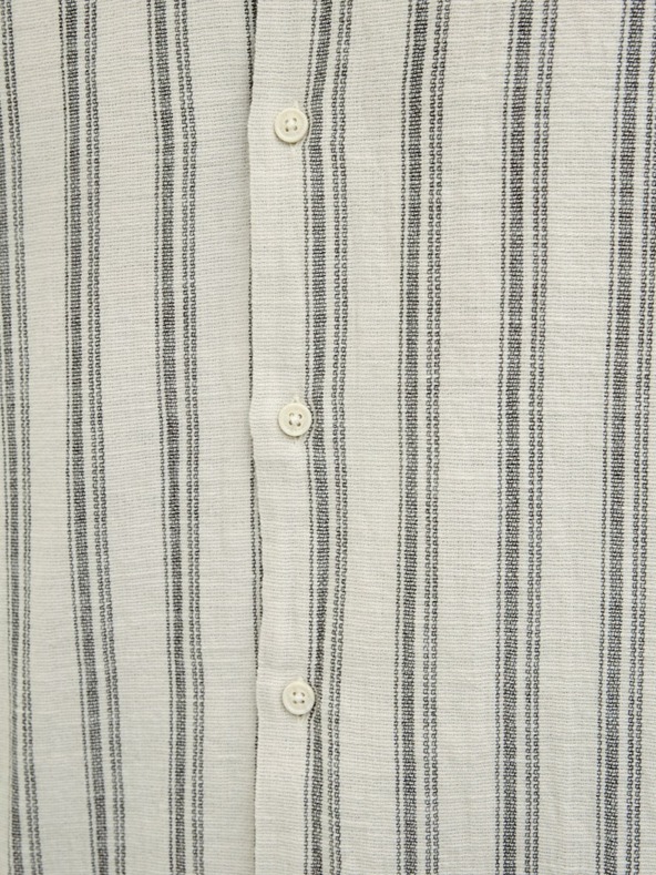 Jack & Jones Jack & Jones Corp Béžová pánska košeľa s krátkym rukávom