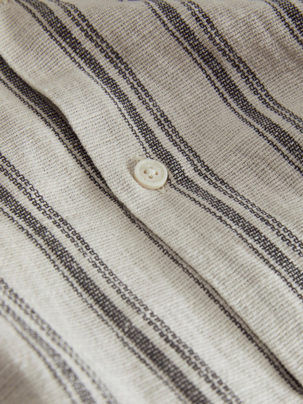 Jack & Jones Jack & Jones Corp Béžová pánska košeľa s krátkym rukávom