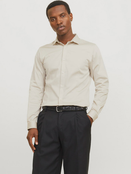 Jack & Jones Béžová pánska košeľa Jack & Jones