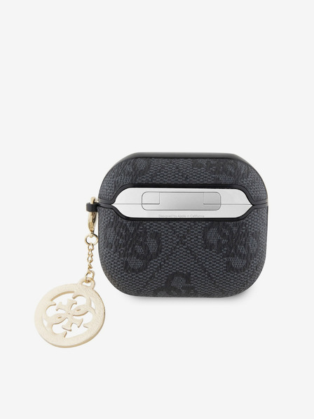 Guess Guess 4G Script PC/PU Charm kryt pre AirPods 3 čierny