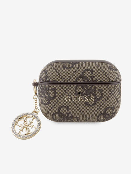 Guess Guess 4G Script PC/PU Charm Case pre AirPods Pro 2 Brown