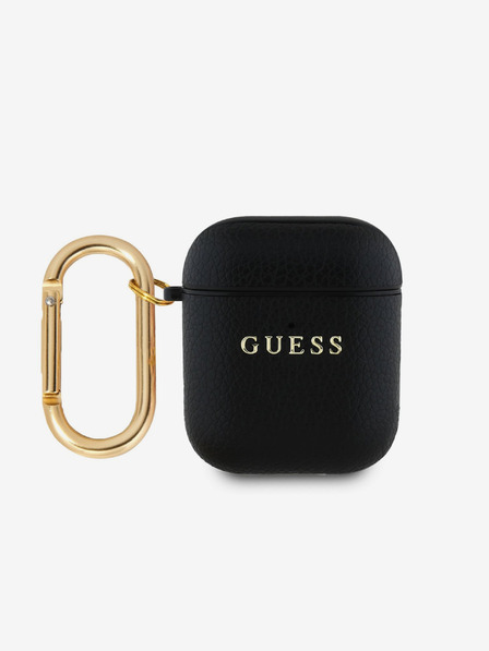 Guess Puzdro Guess PU Grained Classic Logo pre AirPods 1/2 Black