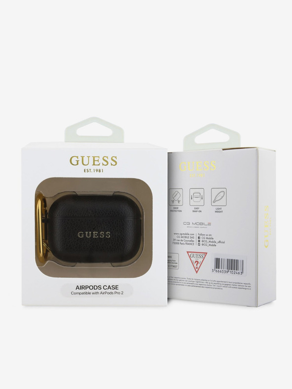 Guess Guess PU Grained Classic Logo puzdro pre AirPods Pro 2 čierne