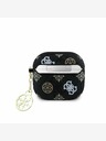 Guess PU 4G Peony Charm Pouzdro pro AirPods 4 Black Obal
